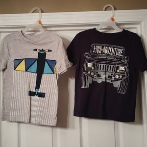 Set of 2 Little boys t-shirts. Size 4 and 4T